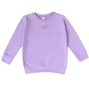 The Juniper Shop Embroidered Hippity Hoppity Stacked Toddler Sweatshirt - 1 of 4