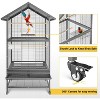 Garvee 60 Inch Heavy-Duty Double-Layer Wrought Iron Parrot Cage with Flip-Out Door Perch and Storage Shelf - 3 of 4