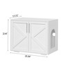 Cat Litter Box Enclosure, Hidden cat Litter Box Furniture with 2 Doors and Pads - 2 of 4