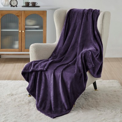 Bedsure | Flannel Blanket Solid 280GSM Soft Fuzzy Plush  Bed Blanket