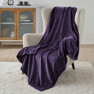 Bedsure | Flannel Blanket Solid 280GSM Soft Fuzzy Plush  Bed Blanket - 1 of 4