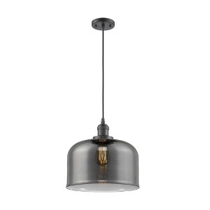 Bell - 1 Light Cord Hung Mini Pendant In Industrial Style-8 Inches Tall and 12 Inches Wide - 1 of 1