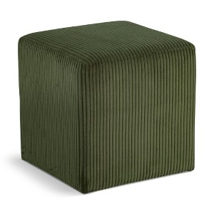 Meridian Furniture,Roy Microsuede Fabric Ottoman/Stool - 1 of 4