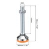 Unique Bargains Carbon Steel Non-Skid Adjustable Furniture Table Feet Leveling Feet 4 Pcs - 2 of 4