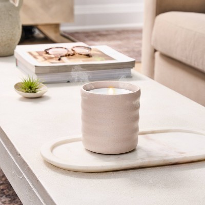 Cream Bubble Flameless Candle Diffuser with Essential Oil