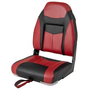 Costway High Back Folding Boat Seats with Black Grey Sponge Cushion & Flexible Hinges - 1 of 4