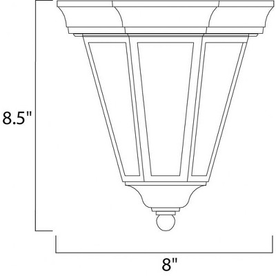 Westlake Black Aluminum and Glass Outdoor Flush Mount Light