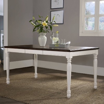 Shelby Extendable Solid Hardwood Dining Table in Antique White