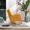26.8"W Nursery Rocking Chair, Mid Century Accent Rocker Armchair With Side Pocket, Upholstered High Back Rocking Chair for Living Room Kids Room - 4 of 4
