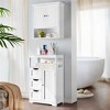 Yaheetech Wooden Floor Cabinet Free Standing Storage Organizer For ...