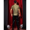 Lars Amadeus Men's Round Neck Short Sleeve Metallic Party Sparkly T-Shirts - 3 of 4