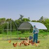 Tangkula Large Metal Chicken Coop Outdoor Galvanized Dome Cage w/ Cover 9 ft x 12.5 ft - 2 of 4