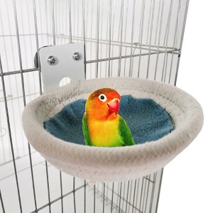 Bird Breeding Nest,Handmade Cotton Rope Hatch House With Hooks For Budgie Parakeet Cockatiel Lovebird - 1 of 4