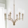 Capital Lighting Abbie 6 - Light Chandelier in  Aged Brass - 3 of 4