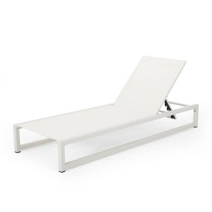 Modesta Patio Aluminum Chaise Lounge: Adjustable, Rust-Resistant & Breathable - Christopher Knight Home - 1 of 4