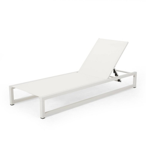 Adams white chaise discount lounge