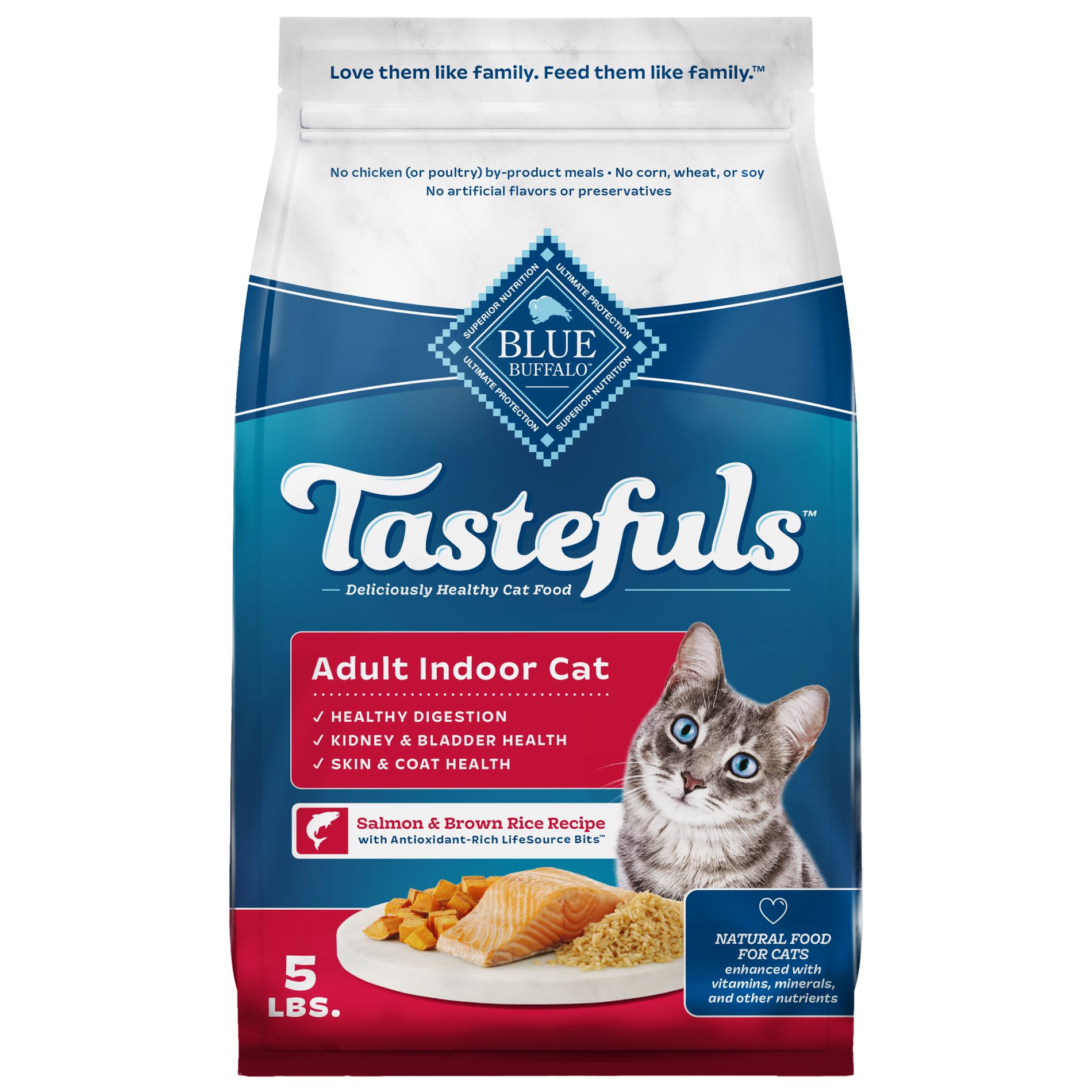 Blue Buffalo Tastefuls with Salmon Indoor Natural Adult Dry Cat Food - 5lbs