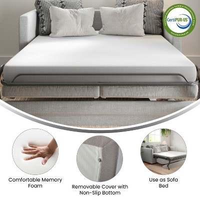 Full White Memory Foam Sofa Bed Mattress