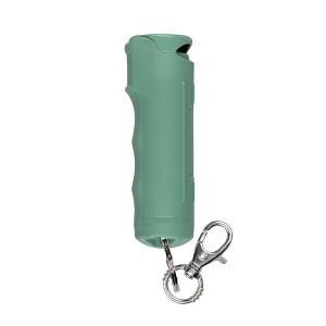 Sabre Fliptop Pepper Spray Sage Green: Compact Self-Defense Tool for Women, Keychain Compatible, Lightweight 0.54 oz - 1 of 4