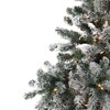 Northlight 7.5' Prelit Artificial Christmas Tree Flocked Natural Emerald - Warm Clear Lights - 3 of 4