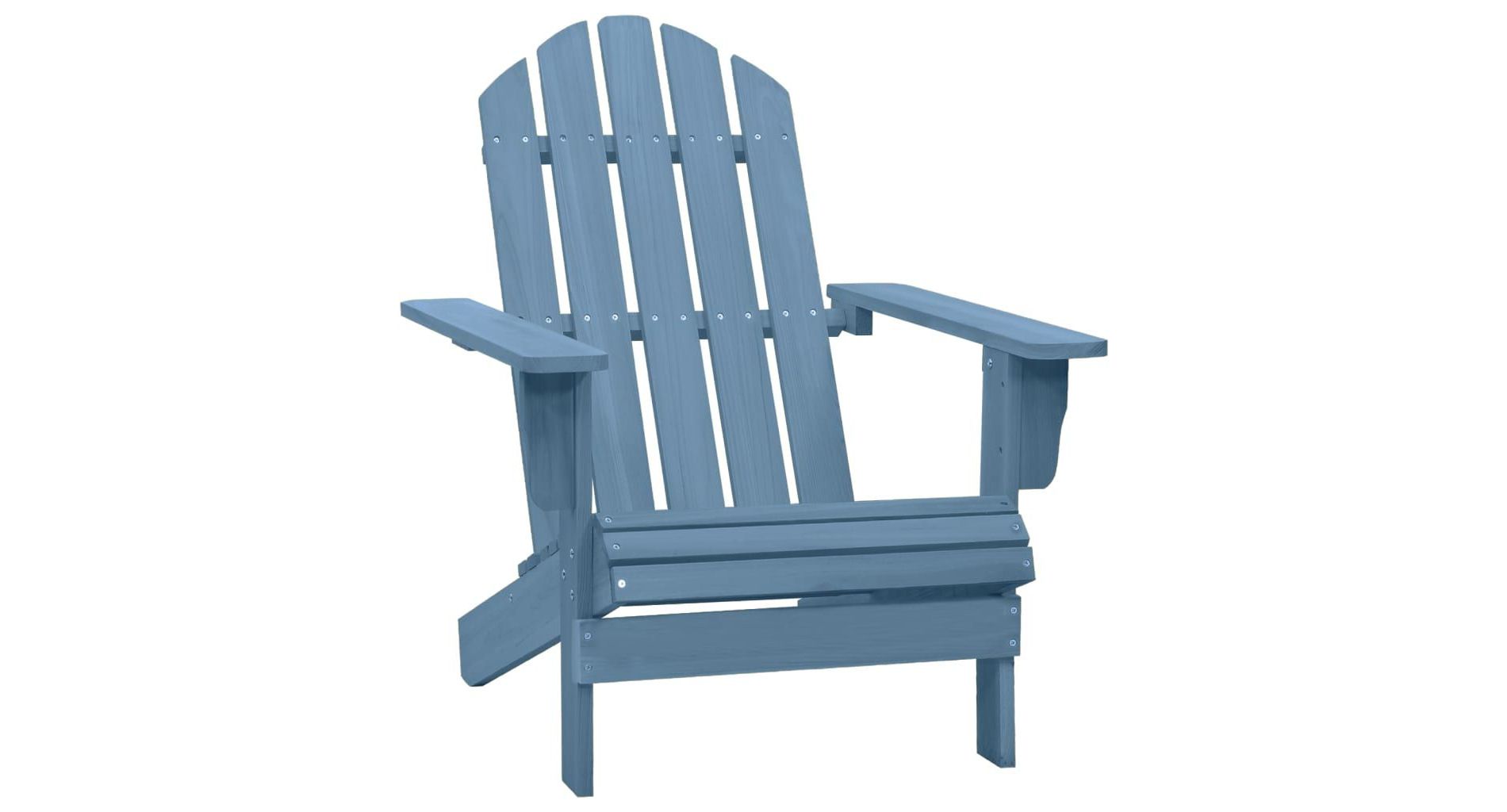 vidaXL Adirondack Chair Lounge Patio Lawn Chair for Garden Solid Wood Fir - Blue