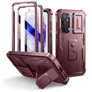 Dexnor for Samsung Galaxy A35-5G Case, [2 Front Frame] [Built-in Slide Camera Cover & Kickstand] Heavy Duty Shockproof Phone Case - 1 of 3