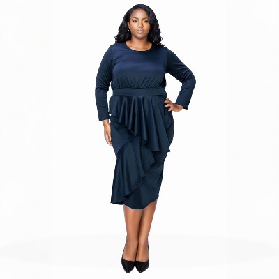 L I V D Women's Alexandra Ruffled Bodycon Dress