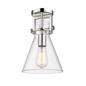 Newton Cone - 1 Light Flush Mount In Industrial Style-12 Inches Tall and 8 Inches Wide - 1 of 1