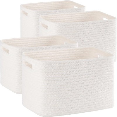 BRINJOY 4 Pack Storage Baskets for Organizing, Woven Baskets for Shelves - Perfect for Toys, Books, Towels, and Clothes