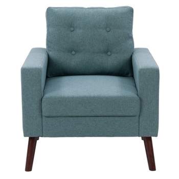 Elwood Tufted Accent Chair Light Green - CorLiving