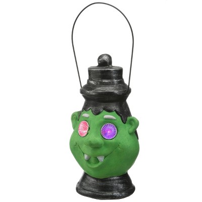 12" Green Ghoul Lantern with LED Lights