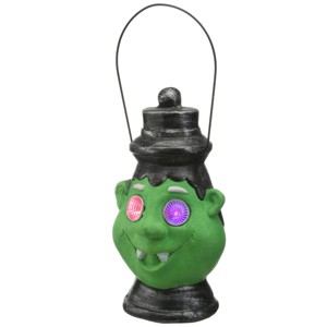 12" Green Ghoul Lantern with LED Lights - 1 of 4