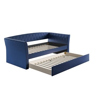 Twin Odessa Faux Leather Upholstered Sofa Daybed with Trundle - Eco Dream - 1 of 4