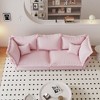 CAVINAS Modern Upholstered Loveseat Sofa, Deep Seat Couches with Multiple Large Soft Pillows, Convertible Deep Seat Chaise Longue, Cloud Couch Sofa - 3 of 4