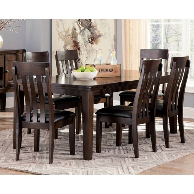 Transitional Smoky Dark Brown Oak Extendable Dining Table