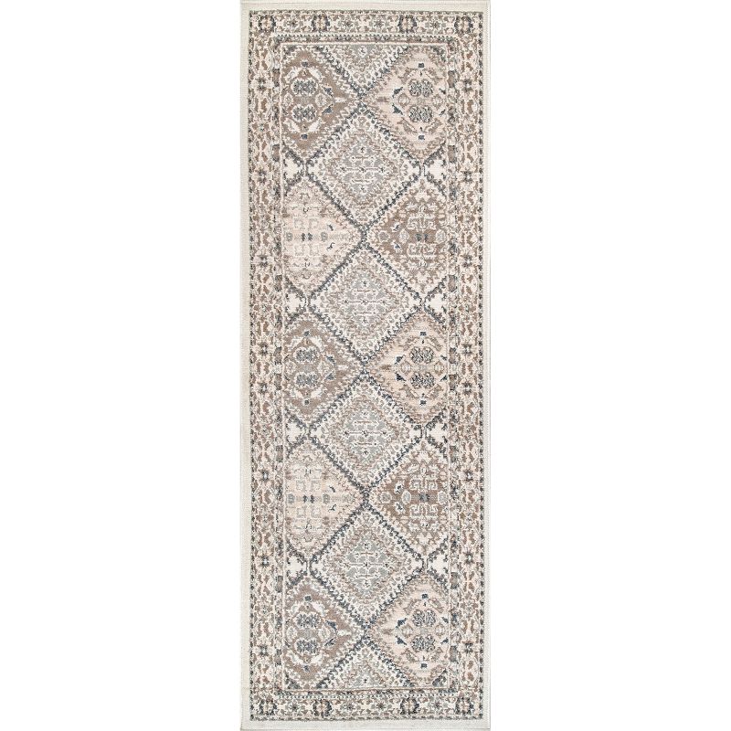 nuLOOM Becca Traditional Tiled Transitional Geometric Area Rug for Living Room Bedroom Dining Room Kitchen, 1 of 14