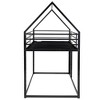 NicBex Bunk Bed Twin over Twin Classic House Shape Bed Frame with High Guardrail and Detachable Design Ladder, No Spring Box Required - 3 of 4