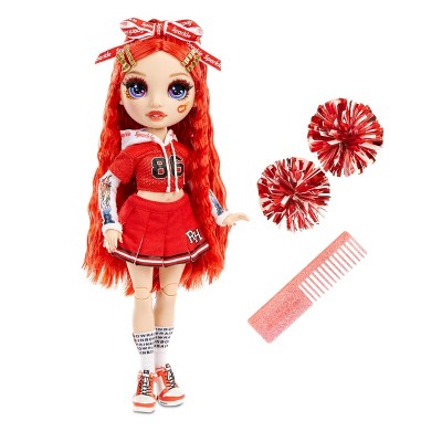 Rainbow High Cheer Ruby Anderson - Red Fashion Doll with Cheerleader Outfit and Doll Accessories