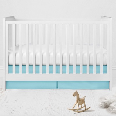 Bacati - Solid Aqua Crib/Toddler Bed Skirt