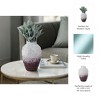 Modern Textured Glass Vase - Handcrafted Ombre Decorative Accent for Home & Office, Elegant Floral Centerpiece for Living Room & Bedroom - 12" Pink - 3 of 4