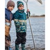 Deux par Deux Boy Colorblock Printed Two-Piece Mid-Season Outerwear Set Forest Green with Black Pines - 3 of 4