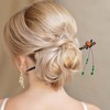Unique Bargains Flower Beads Tassel Hair Chopstick 2 Pcs - 3 of 4