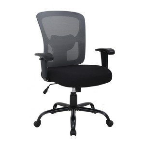 FDW Big and Tall Ergonomic Office Chair 500lb Executive Desk Chair with Adjustable Lumbar Support Mesh Back and 360-Degree Swivel - 1 of 4