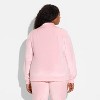 Women's Velour Graphic Zip-Up Sweatshirt - Pink - 2 of 2
