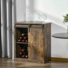 GlasFlength Kitchen Storage Accent Kitchen Cabinet Storage Cabinet Morden Sideboard Cabinet 2 Doors for Dining Room, Brown, 27.5"*15"*31.5" - 3 of 4