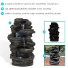 Sunnydaze 39"H Electric Polystone Rock Falls Waterfall Outdoor Water Fountain with LED Lights - 2 of 4