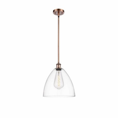Bristol Glass - 1 Light Mini Pendant In Industrial Style-12.75 Inches Tall and 12 Inches Wide