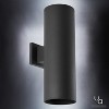 Urban Ambiance Luxury Contemporary Outdoor Wall Light,  18"H x 6"W,  Midnight Black Finish, UHP1066 - 3 of 4
