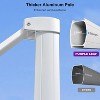 PURPLE LEAF  Patio Umbrella White Cantilever Offset Umbrella Rectangle Outdoor Umbrella with 360-degree Rotation - 3 of 4