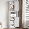 Resenkos 69" H Tall Bathroom Storage Cabinet with 2 Barn Doors and 1 Drawer, Narrow Storage Unit, Adjustable Shelves, - 4 of 4